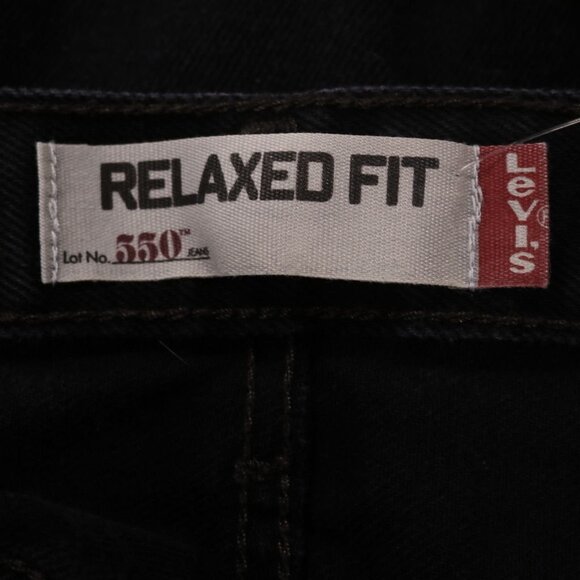Levis 550 Jeans Mens Size 38 x 30 Black Relaxed Fit Straight Leg Denim Pants VTG - Picture 12 of 13